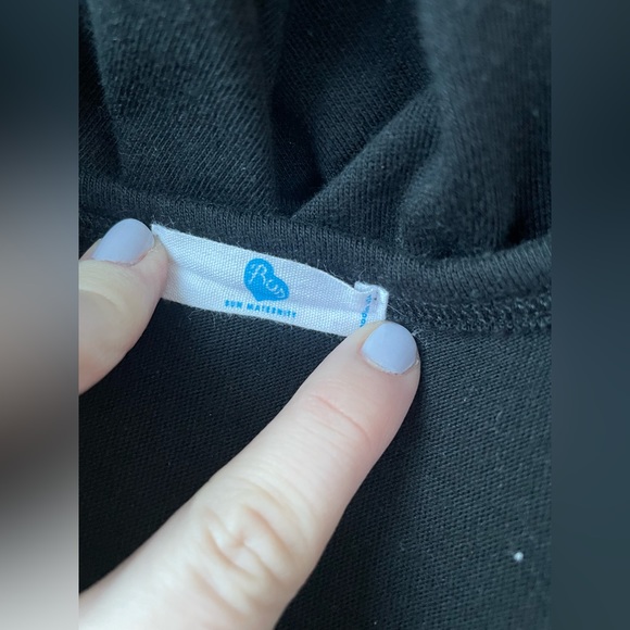 Double Panel Black Nursing Tank- Room to accommodate belly!- Size L - Picture 4 of 4